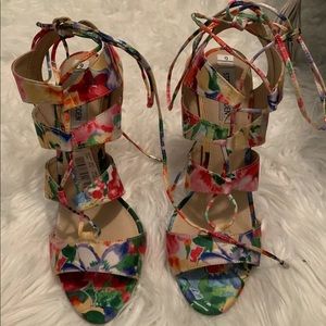 SOLD! Steve Madden floral print heels size 9